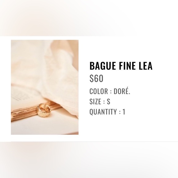 Sezane Fine Lea Ring size S - Picture 5 of 6